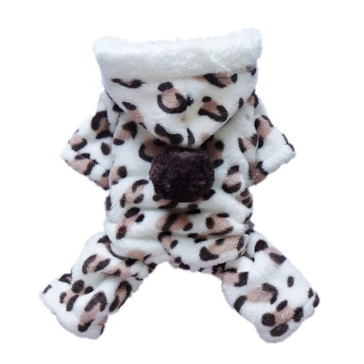 Adorable Leopard Dog Coat for Dog Hoodie Dog Clothes Soft Cozy Pet Clothes,S-1