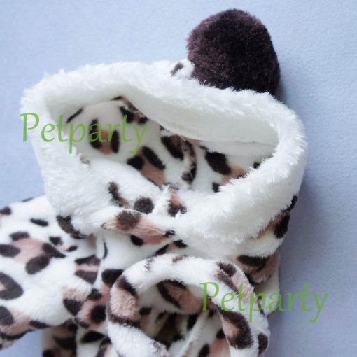 Adorable Leopard Dog Coat for Dog Hoodie Dog Clothes Soft Cozy Pet Clothes,S-3
