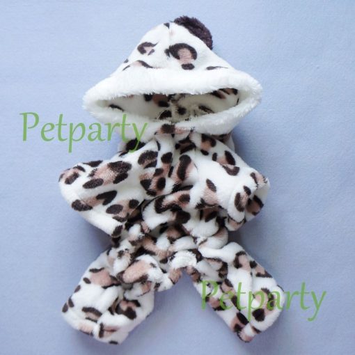 Adorable Leopard Dog Coat for Dog Hoodie Dog Clothes Soft Cozy Pet Clothes,S-4