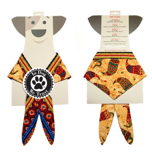 In Dog We Trust Chili Pepper Bandana, X-Small, Taupe - 2