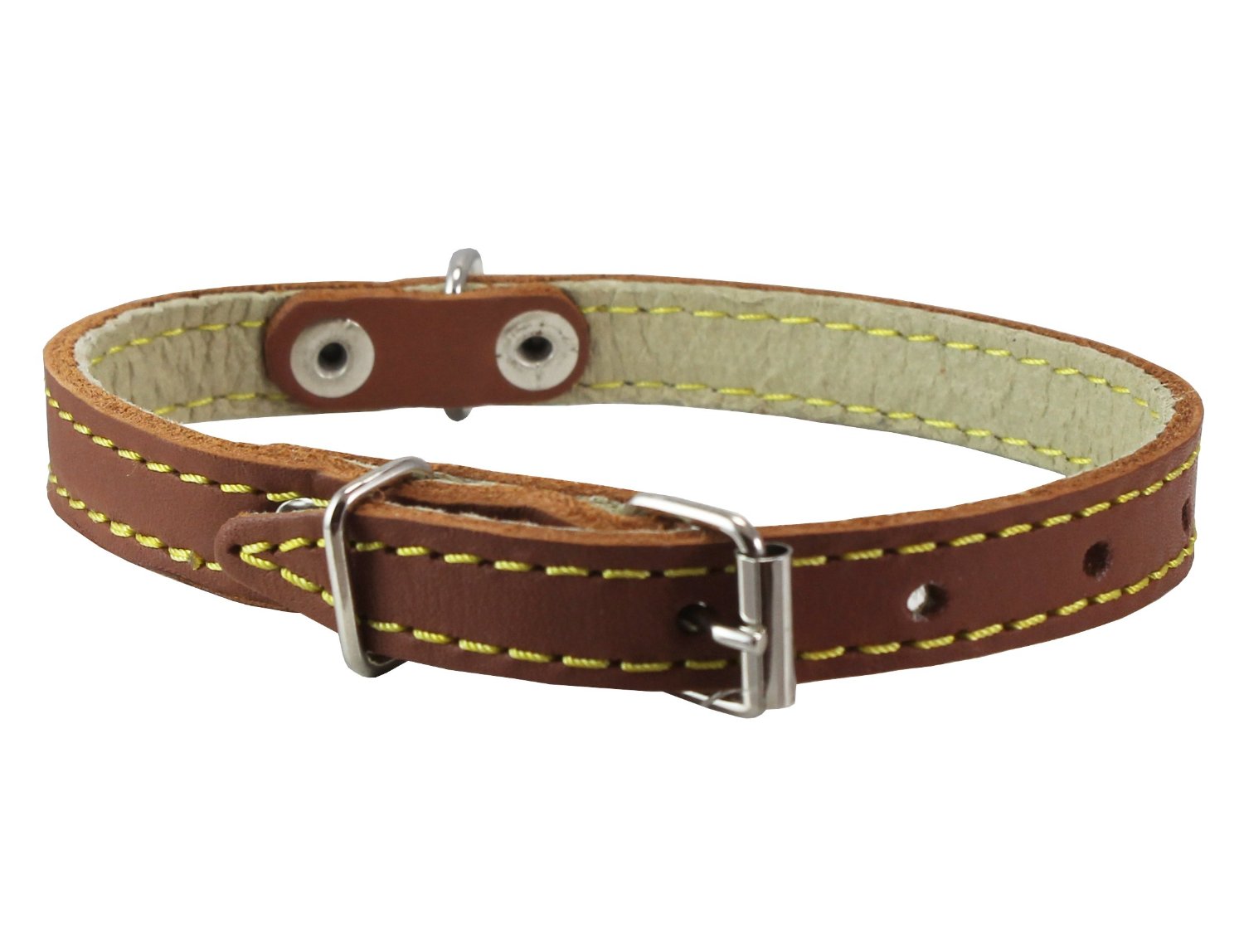 Genuine Leather Dog Collar 9.5"13" Neck Size, 1/2" Wide Chihuahua