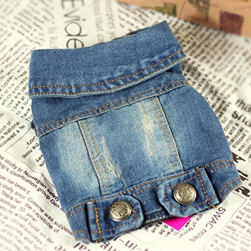 EverTrust(TM) New Fashion Pet Puppy Cat Denim Vest Personalized Dog Clothes Summer False two Dog Clothing for Chihuahua 2