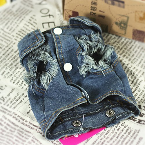 EverTrust(TM) New Fashion Pet Puppy Cat Denim Vest Personalized Dog Clothes Summer False two Dog Clothing for Chihuahua 3