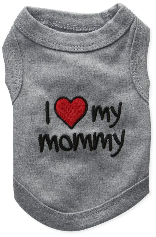 Parisian Pet I Love Mommy Dog T-Shirt, Small