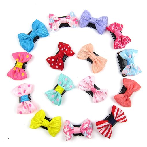 Alfie Pet by Petoga Couture - Cacey Bow Hair Clip 15-Piece Set for Dogs, Cats and Small Animals