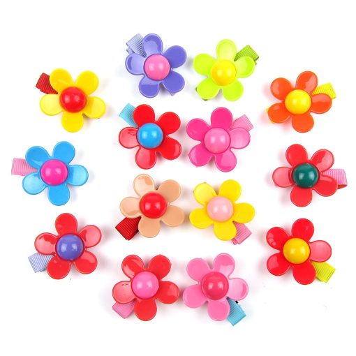 Alfie Pet by Petoga Couture - Dassa Flower Hair Clip 14-Piece Set for Dogs, Cats and Small Animals