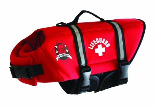 Paws Aboard Red Neoprene Life Jacket, Dog or Cat Life Preserver 2