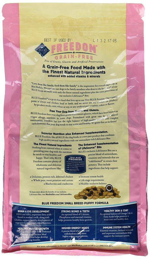 Blue Buffalo Freedom Grain Free Natural Puppy Small Breed Dry Dog Food, Chicken 4-lb 2