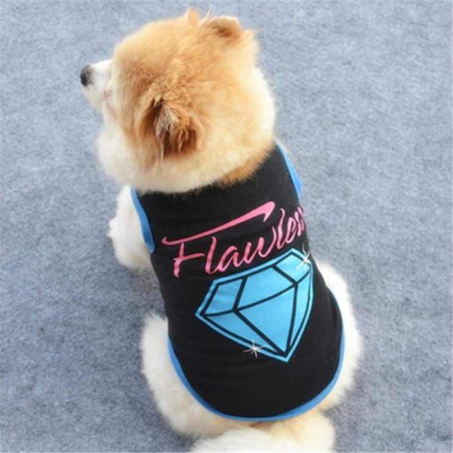 Dog Clothes Summer, Wakeu Pet Puppy Vest flawless Patten T-shirt Apparel For Chihuahua Small Dog Boy Girl (Black, XS) 2