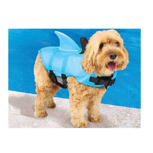 Swimways Sea Squirts Dog Life Vest w Fin for Doggie Swimming Safety