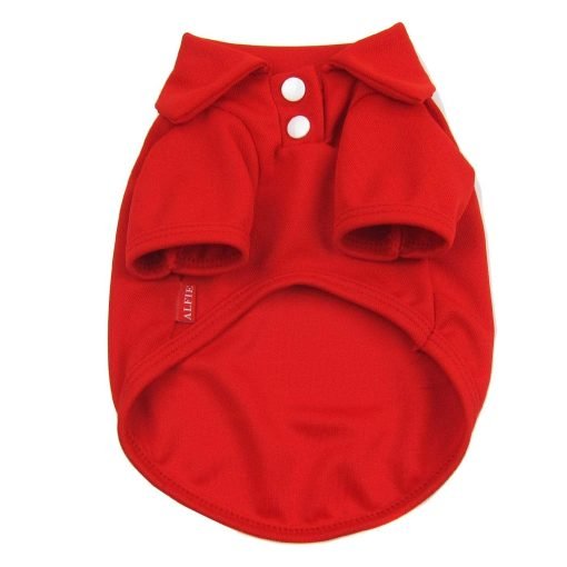 Alfie Pet by Petoga Couture - Hollis Solid Color Polo Shirt - Color- Red, Size- XS 3