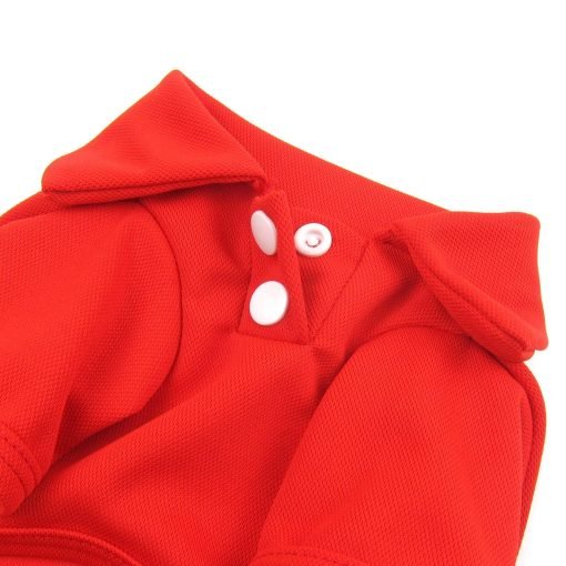 Alfie Pet by Petoga Couture - Hollis Solid Color Polo Shirt - Color- Red, Size- XS 4