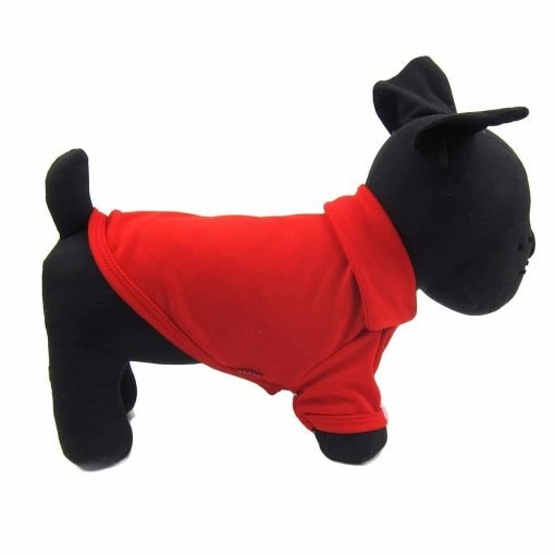 Alfie Pet by Petoga Couture - Hollis Solid Color Polo Shirt - Color- Red, Size- XS 8
