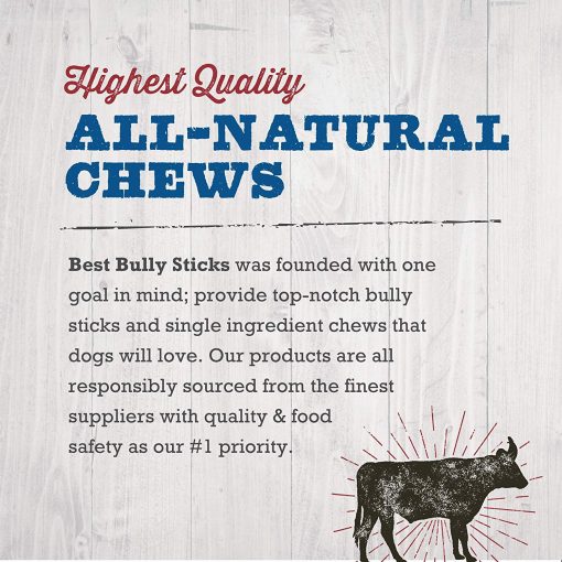 Best Bully Sticks Odor-Free Angus Bully Sticks - Made of All-Natural, Free-Range, Grass-Fed Angus Beef - Hand-Inspected and USDA FDA-Approved 8