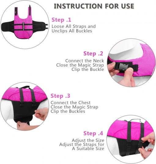 Ripstop Dog Life Jacket Shark Life Vest for Dogs 5
