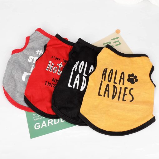 4 Pieces Fall Dog Shirt for Small Dogs, Tiny Dog Clothes Outfit, Extra Small Dog Clothes, Yorkie Teacup Chihuahua Male Clothes, Summer Pet Cat Clothing (X-Small) 8