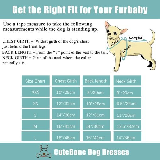 CuteBone Turtleneck Dog Velvet Dress Halloween Puppy Skirt Costume Pet Clothes Cat Apparel with Bow Hair Rope for Small Dogs CVD10XXS - 6