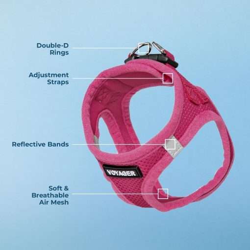 Best Pet Supplies Voyager Step-in Air Dog Harness - All Weather Mesh, Reflective, No Pull Harness for Small, Medium Dogs, Cats - Secure with Hook & Loop Fastener, Buckle, Double D-Rings - 4