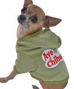 Ruff Ruff and Meow Dog Hoodie, Aye Chihuahua, Green, Medium - 1