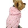 Anima Pink Fluff Sequins Hoodie for Pets