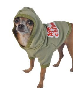 Ruff Ruff and Meow Dog Hoodie, Aye Chihuahua, Green, Medium - 2