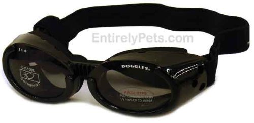 Doggles ILS Interchangeable Lens System Metallic Black Frame / Smoke Lens, Sizes: Extra Small