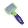 Li'l Pals Slicker Purple and Green Brush for Dogs, Extra Small