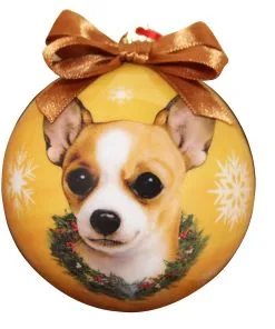 Chihuahua Christmas Ornament Shatter Proof Ball Easy To Personalize A Perfect Gift For Chihuahua Lovers