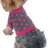 Anima Grey and Pink Polka Dot Fleece Sweater with Pink Trim