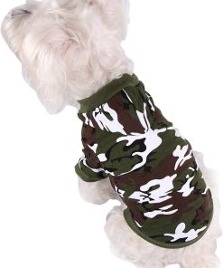 Army Green Camouflage Hoodie Pet Dog Clothes Camo Sweatshirt-XS Size - 5