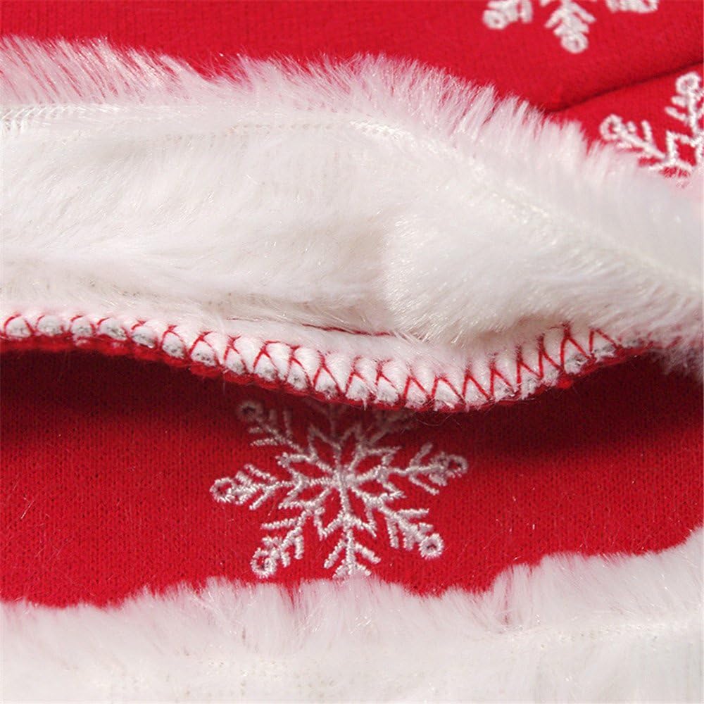 Chiqpets Red Dog Clothes with Cute Ball Snow Flower Christmas Dog Clothes Pet Apparel for Small Medium Dog Cat Chihuahua Yorkshire Poodle-6