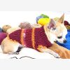 Designer Dog Sweater Cotton Burgundy Maroon Handmade Crochet Pet Clothing Popular Puppy Clothes Chihuahua Dk870 Myknitt - Free Shipping - 1