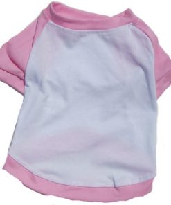 Dog T-Shirt Pink Baseball Medium-1