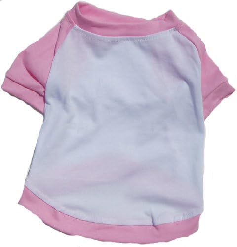 Dog T-Shirt Pink Baseball Medium-1