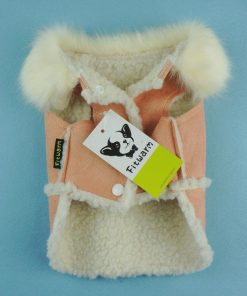 Fitwarm Pink Faux Suede Fleece Pet Coat for Dog Winter Clothes Warm Jacket - 4