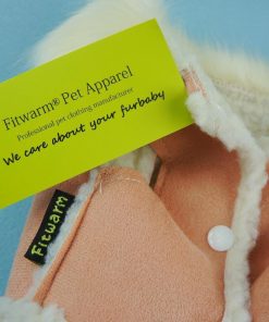 Fitwarm Pink Faux Suede Fleece Pet Coat for Dog Winter Clothes Warm Jacket - 5