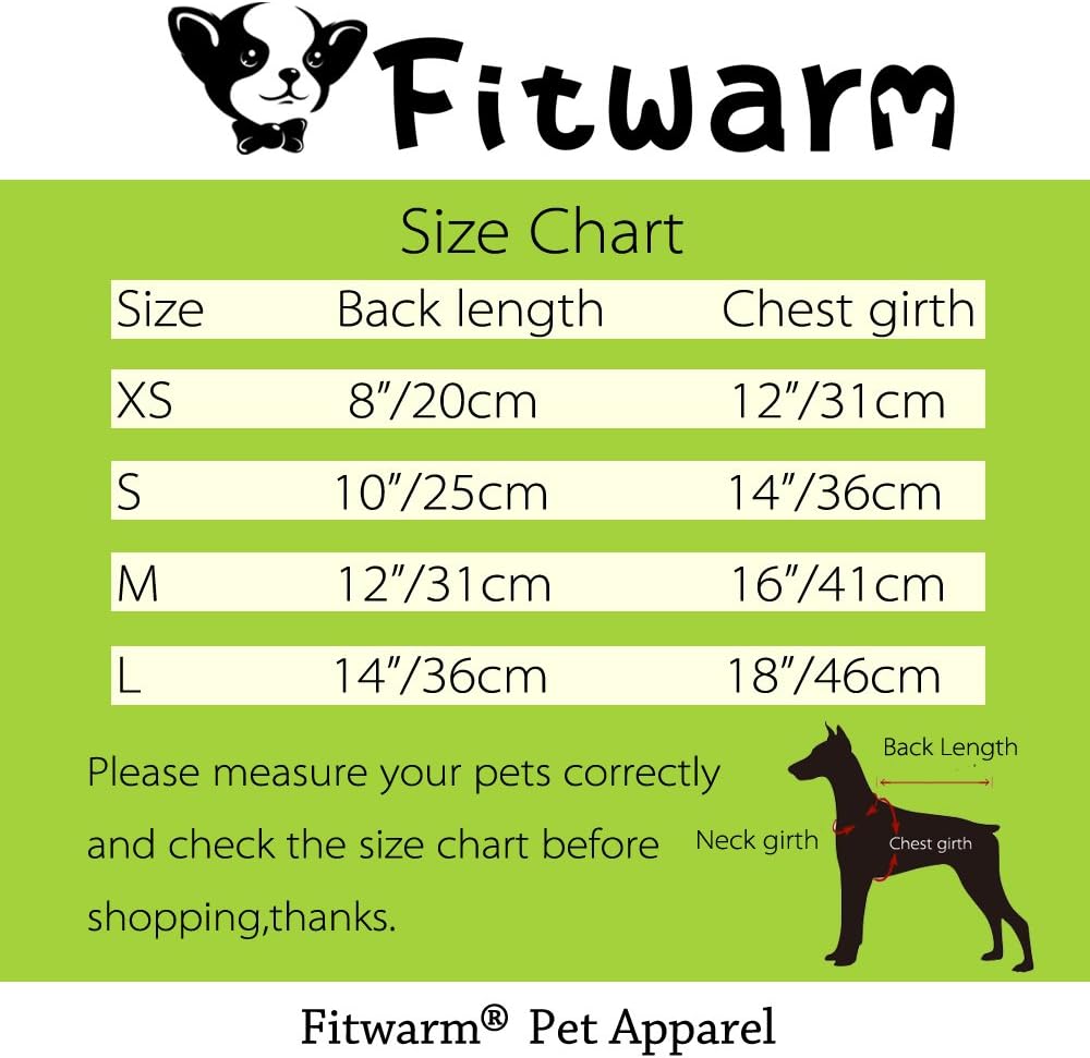 Fitwarm Pink Pet Dog Hoodies Coats Winter Jacket Apparel + Brooch - 5
