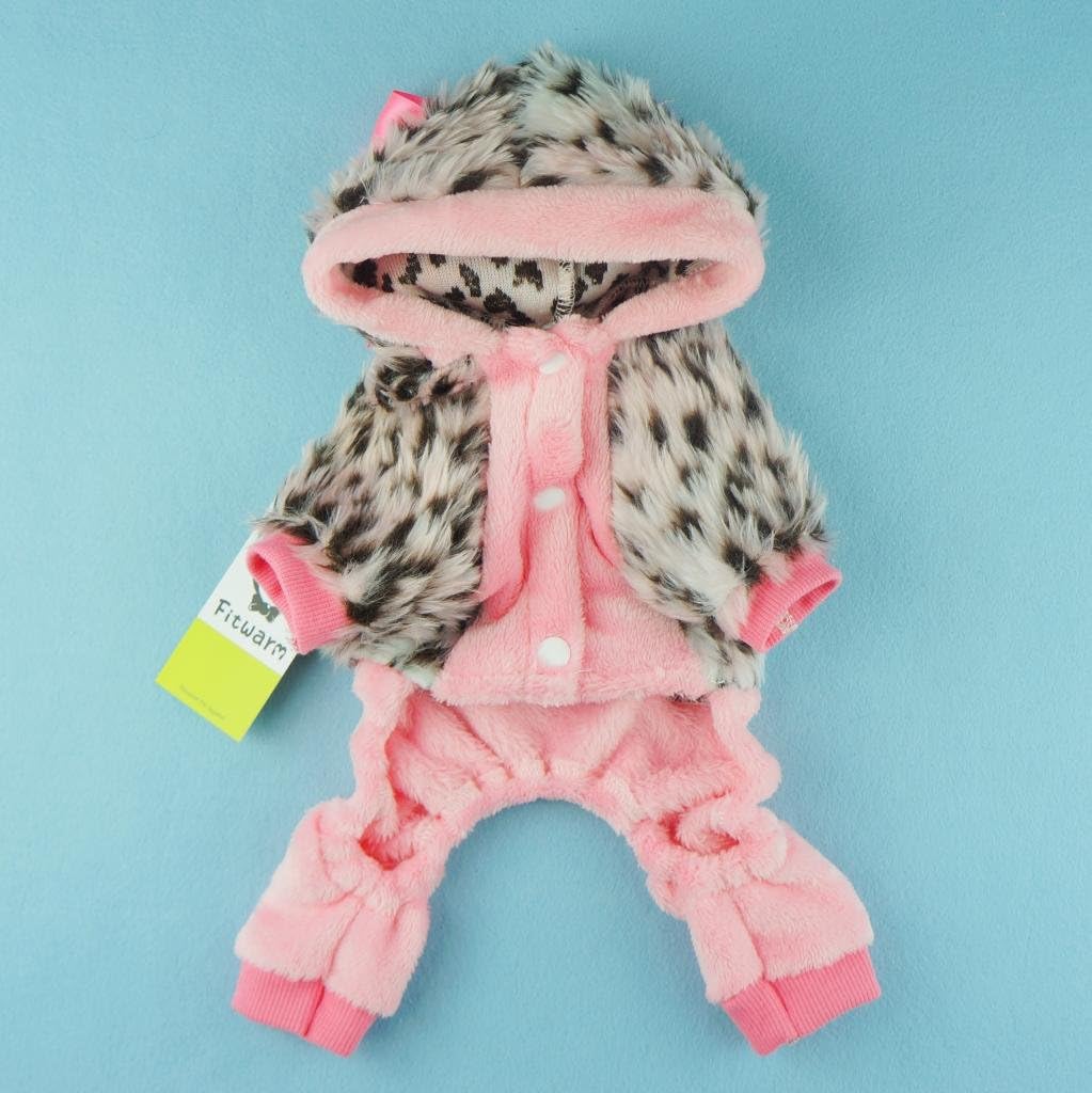 Fitwarm Pink Princess Ribbon Pet Clothes for Dog Winter Coats Hoodies Apparel - 5