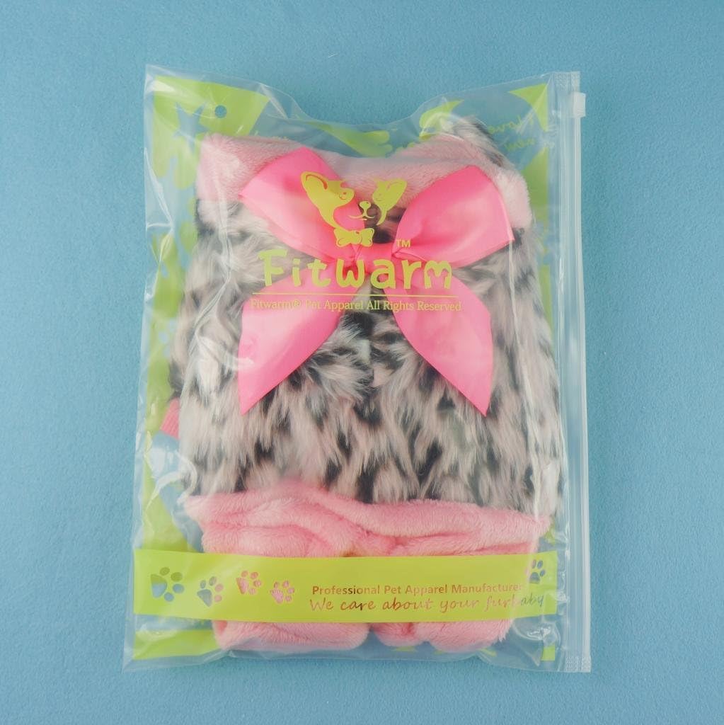 Fitwarm Pink Princess Ribbon Pet Clothes for Dog Winter Coats Hoodies Apparel - 6