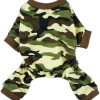 Fitwarm Stylish Army Green Camouflage Dog Shirts Jumpsuit for Pet Cat Camo Clothes Apparel-1