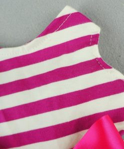 Fitwarm® Casual Striped Ribbon Pet Dog Dress Vest Shirts Soft Cotton Clothes Apparel - 4