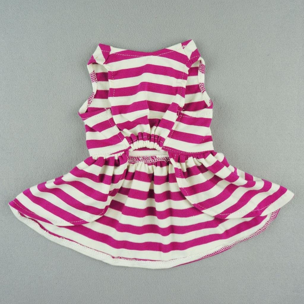 Fitwarm® Casual Striped Ribbon Pet Dog Dress Vest Shirts Soft Cotton Clothes Apparel - 5 Fitwarm® Casual Striped Ribbon Pet Dog Dress Vest Shirts Soft Cotton Clothes Apparel - 5
