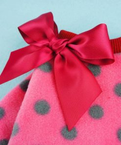 Fitwarm® Cute Ribbon Polka Dots Fleece Pet Dog Coats Pajamas Soft Pjs Winter Clothes - 5