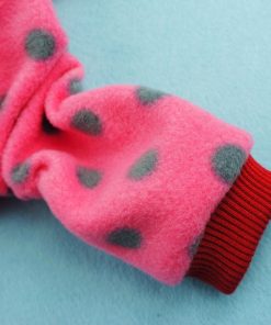 Fitwarm® Cute Ribbon Polka Dots Fleece Pet Dog Coats Pajamas Soft Pjs Winter Clothes - 6