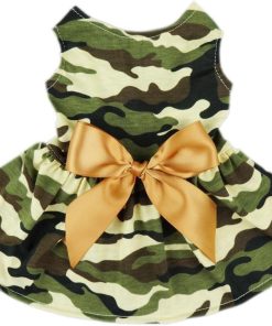Fitwarm® Fashion Army Green Camouflage Pet Dog Dress Clothes Camo Shirts Vest Comfy Apparel -1