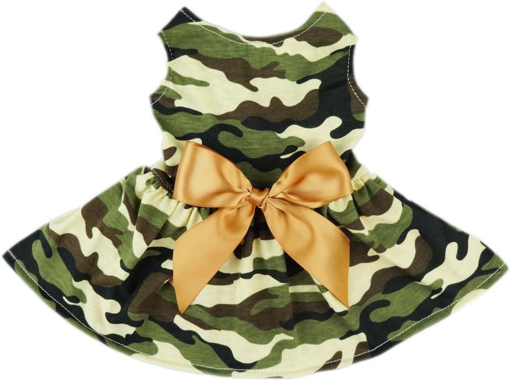 Fitwarm® Fashion Army Green Camouflage Pet Dog Dress Clothes Camo Shirts Vest Comfy Apparel -1