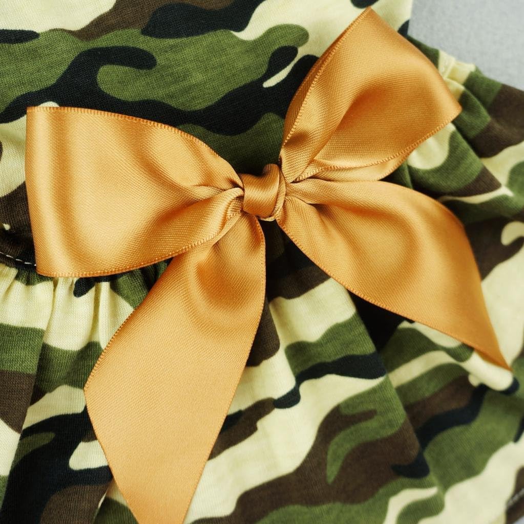 Fitwarm® Fashion Army Green Camouflage Pet Dog Dress Clothes Camo Shirts Vest Comfy Apparel - 3