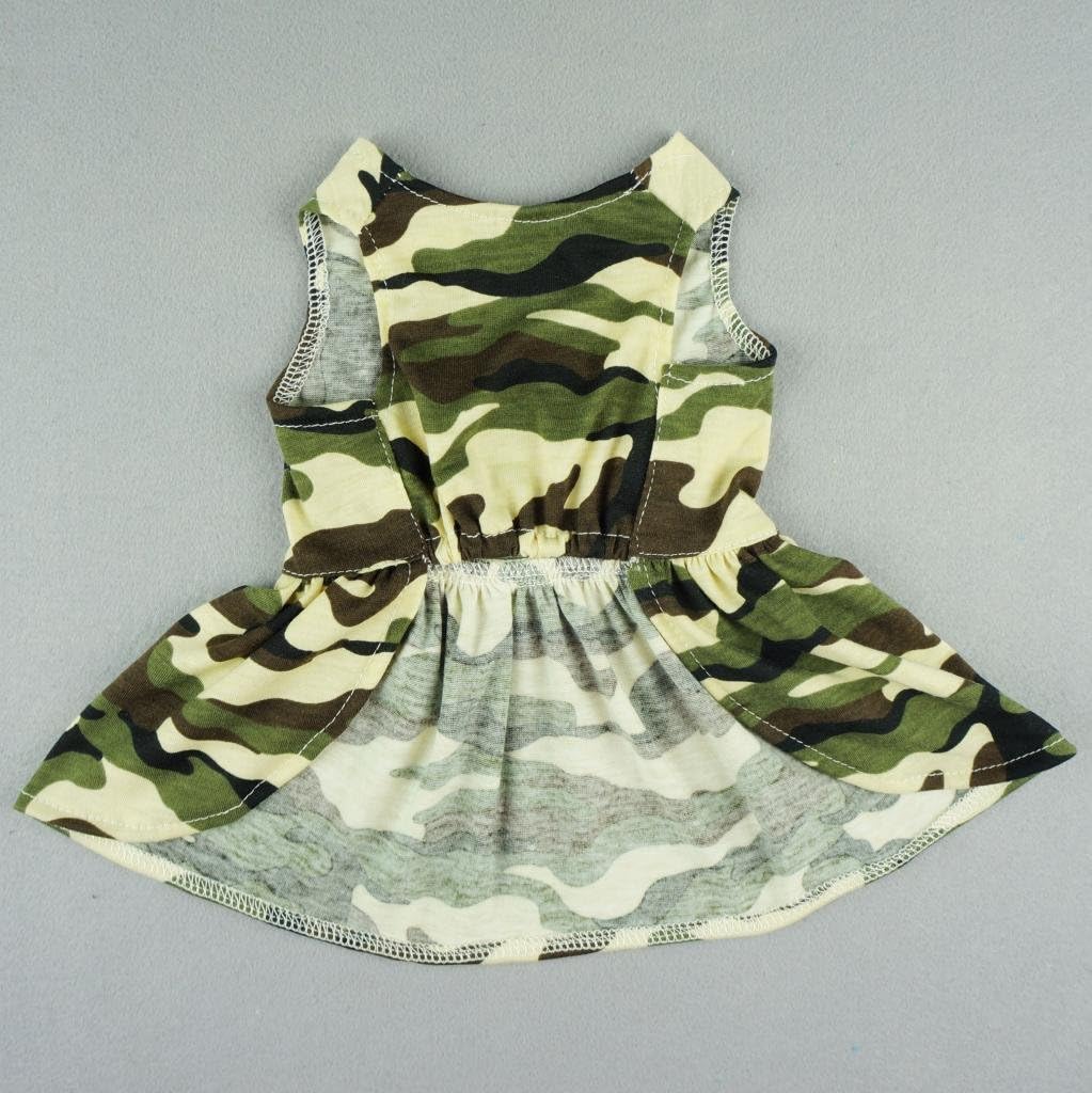 Fitwarm® Fashion Army Green Camouflage Pet Dog Dress Clothes Camo Shirts Vest Comfy Apparel - 4
