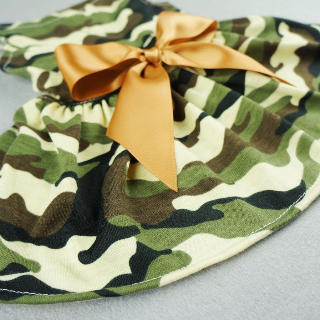 Fitwarm® Fashion Army Green Camouflage Pet Dog Dress Clothes Camo Shirts Vest Comfy Apparel -5