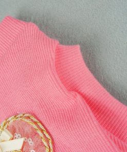 Fitwarm® Sweetie Heart Pink Pet Dog T-shirts Tank Shirts Vest Cotton Clothes Apparel-4